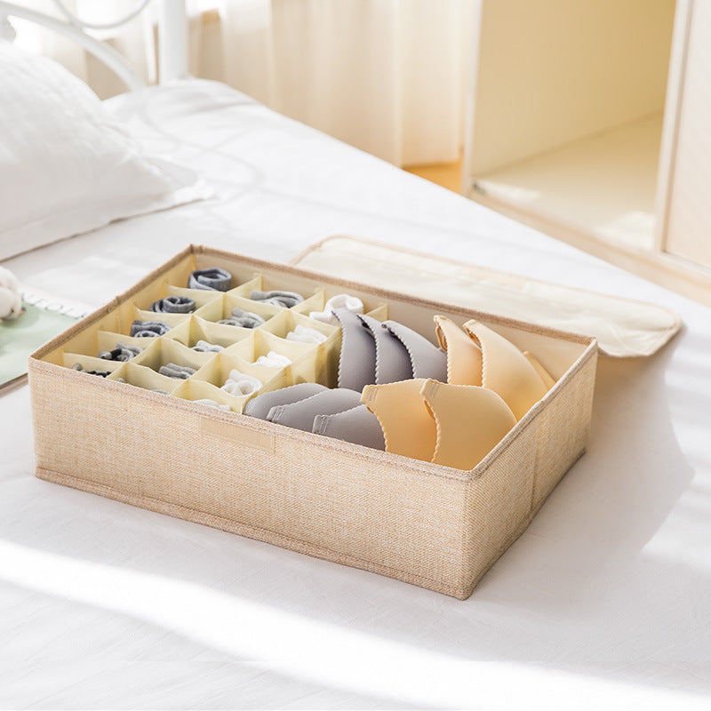 Boîte de rangement pliable en coton lavable