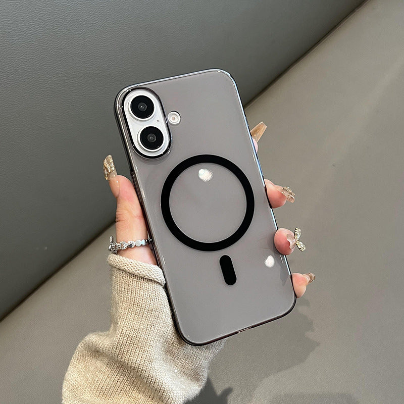 Étui de téléphone magnétique transparent ultra-mince