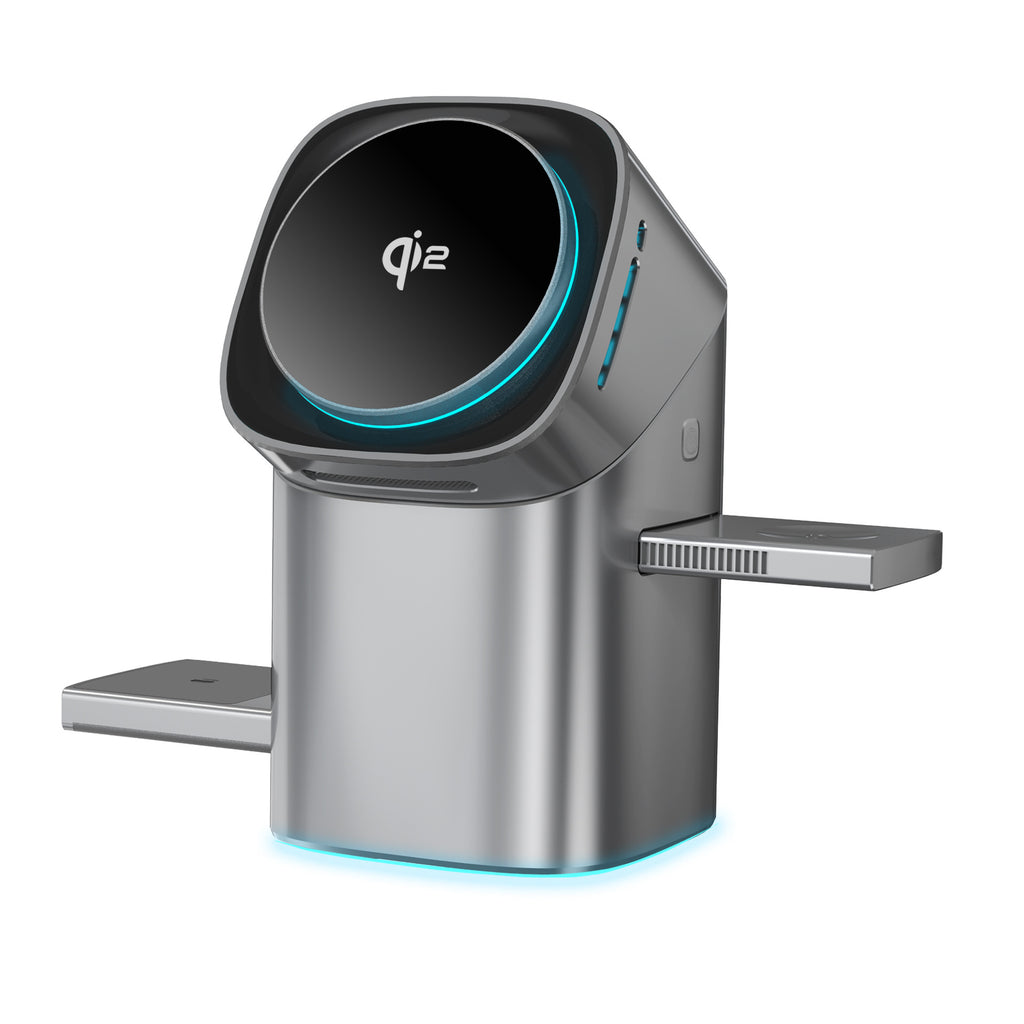 Touche de chargeur sans fil magnétique trois en un