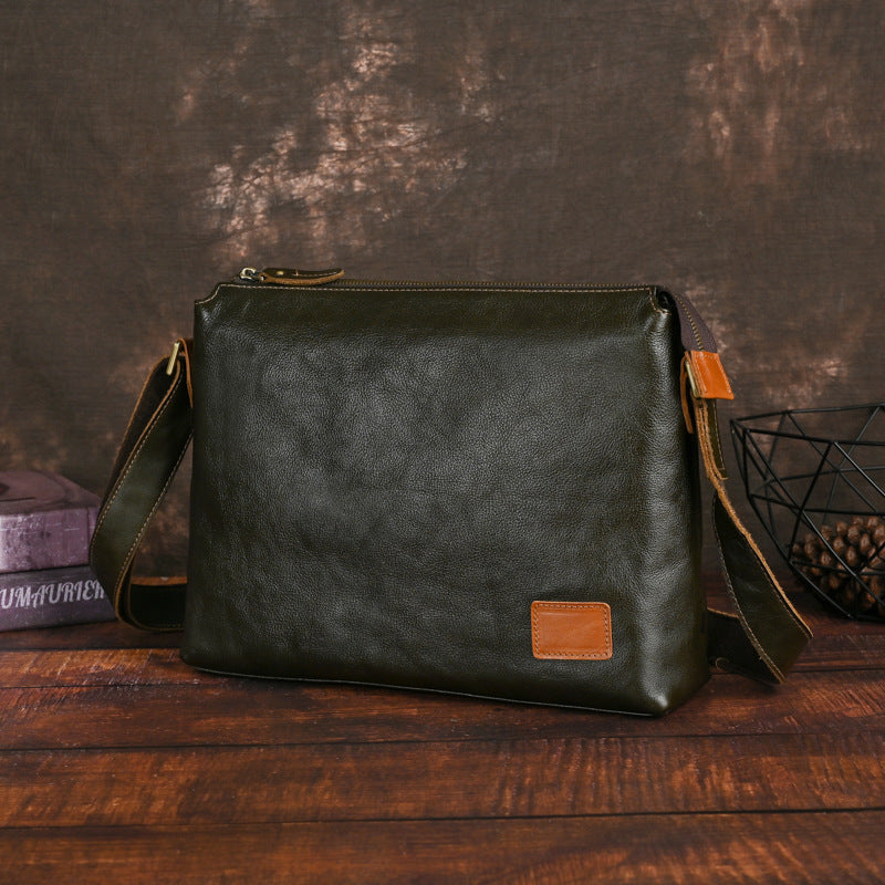 Sac à épaule en cuir de grande capacité pour hommes