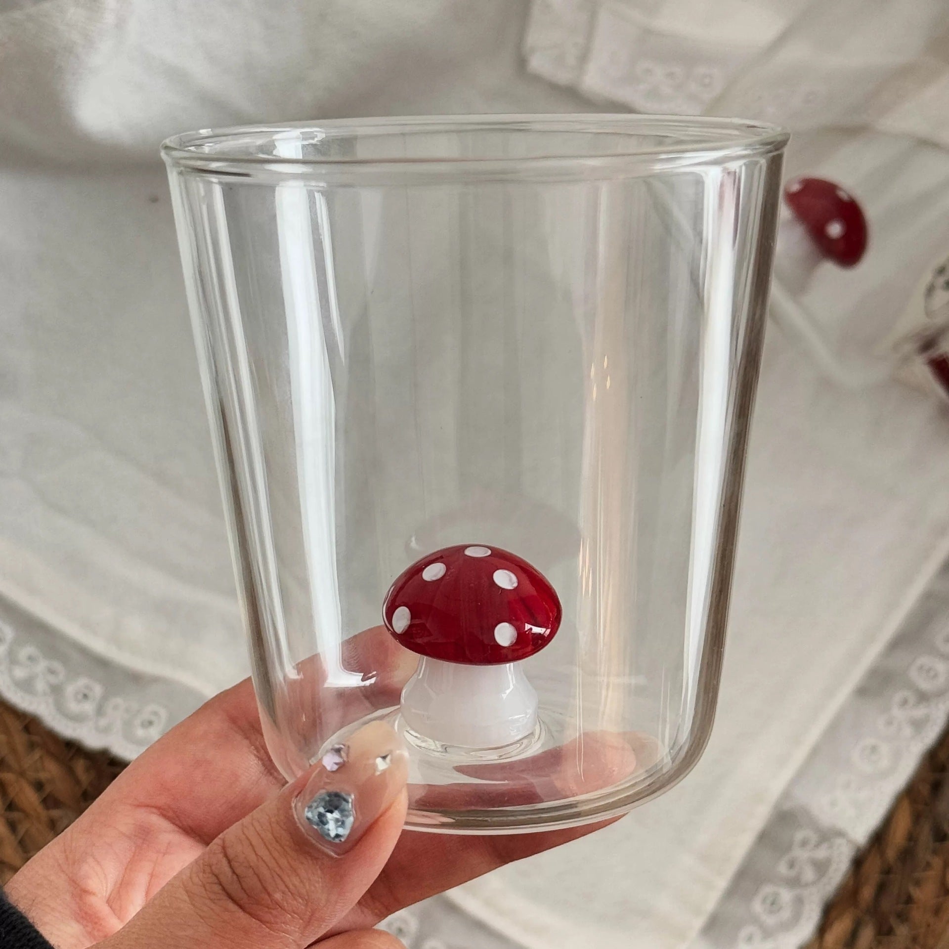 Coupe en verre à haute brosilicate avec poignée