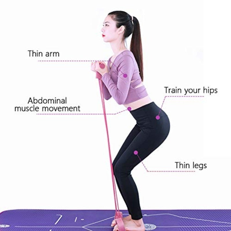 Courroie de tension multi-fonctions 6Tube Gym fitness Pied Pedal Exercise Pull Band Nouveau