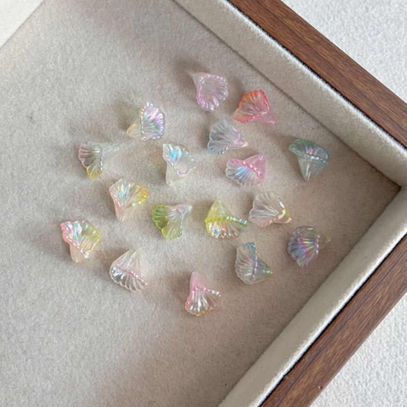Graduent Iridescent Trumpet Fleurs perles acryliques