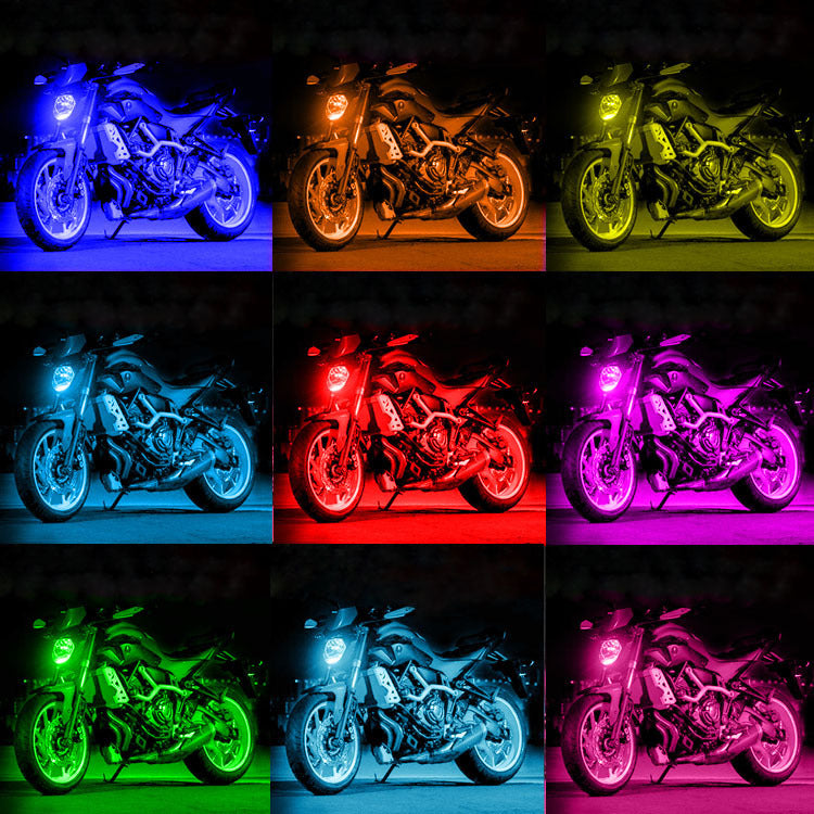 Éclairage d'ambiance de moto Bluetooth uni-douce