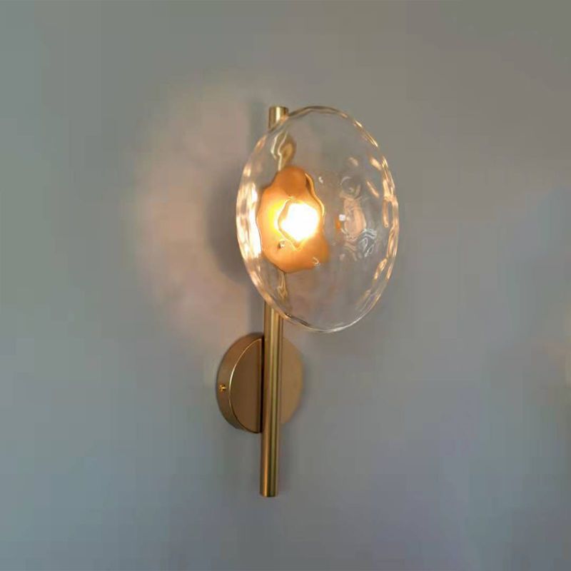 Mur en verre Sconce Fond Lumière murale