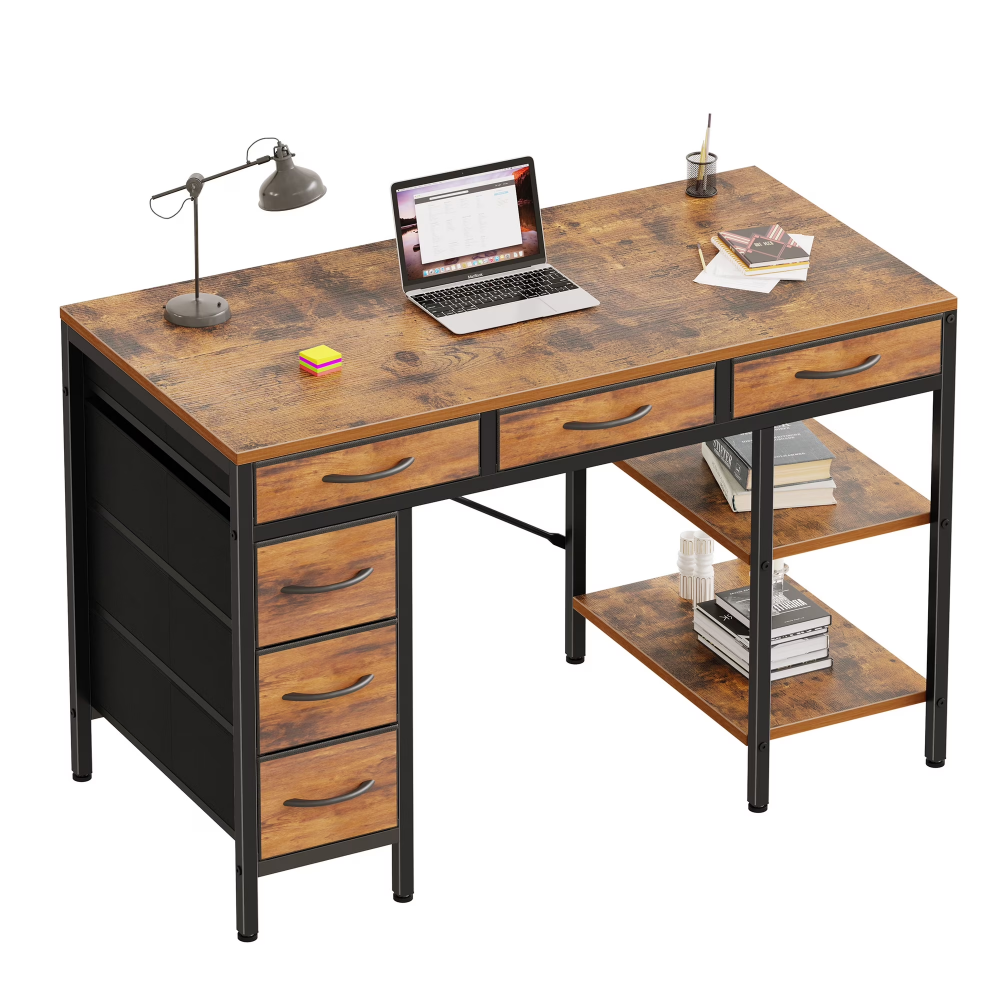 Bureau d'ordinateur de tiroir de tissu de 47 pouces