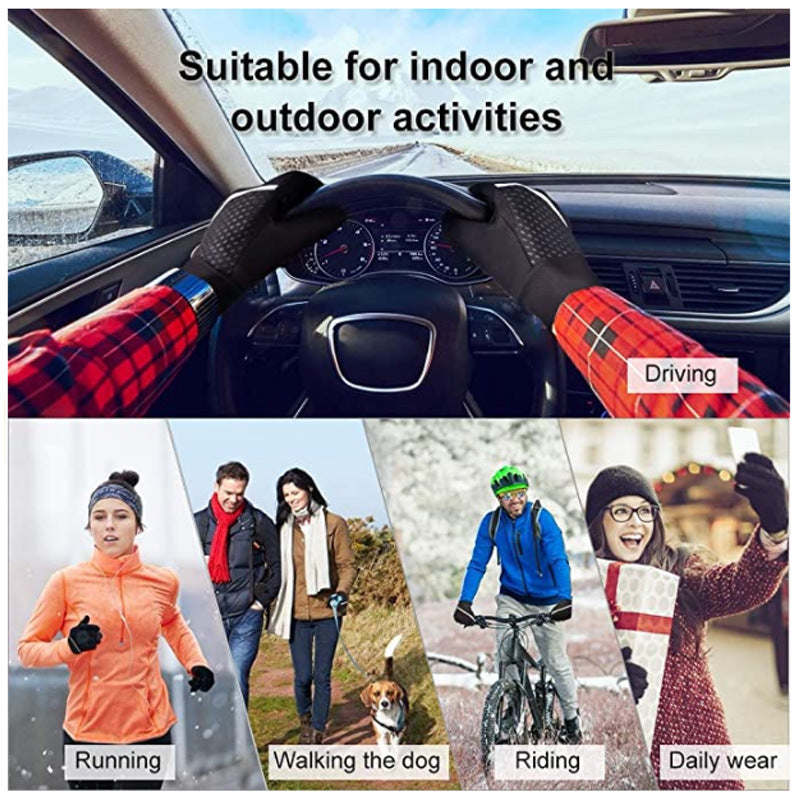 Gants de vélo chaud Silicone antidérapant