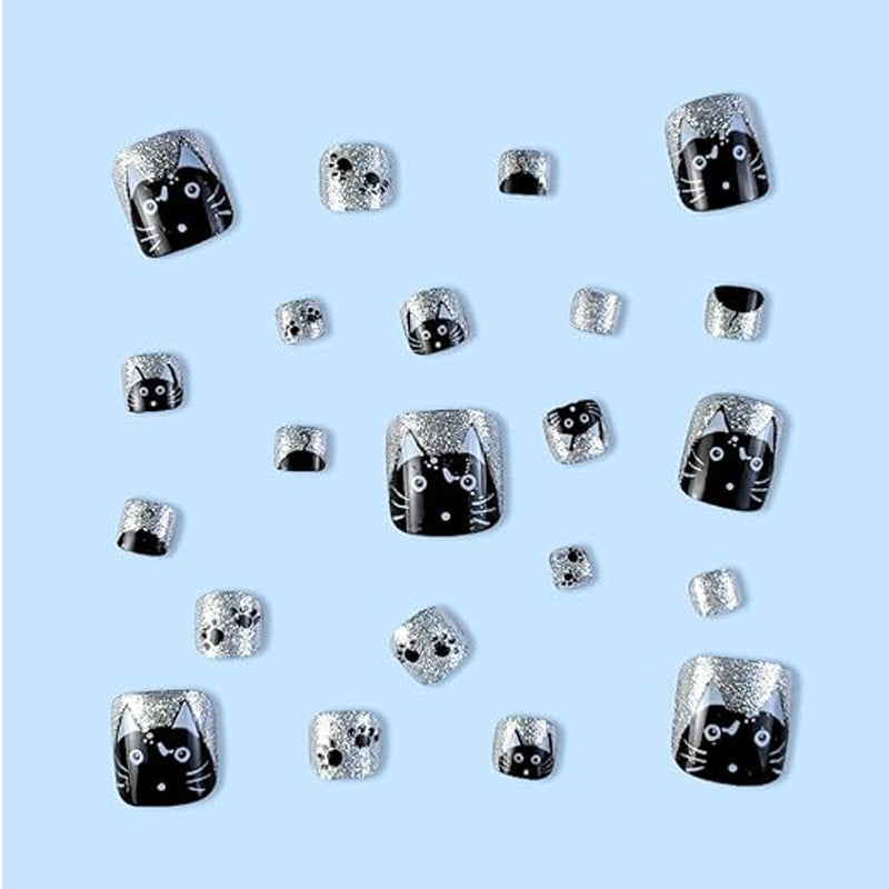 24PCS Presse sur les ongles faux toeNails