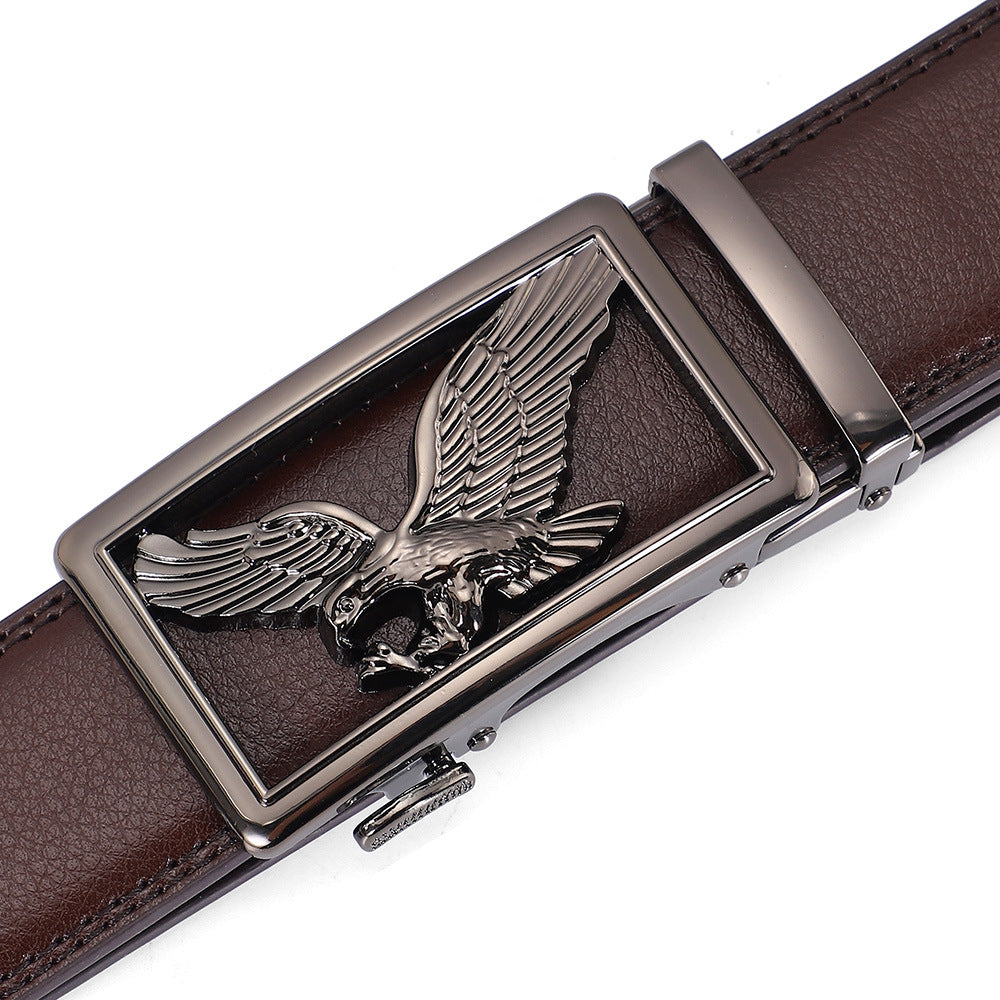 Ceinture en cuir véritable pour hommes avec boucle automatique Premium