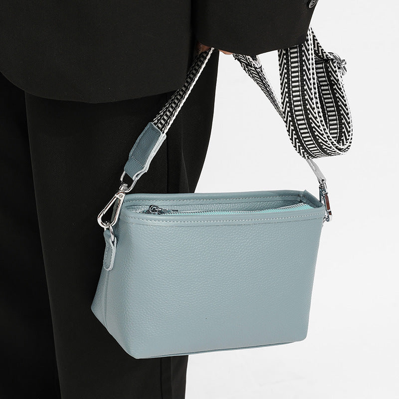 Fashionable Simple Versatile Premier-Layer Cowhide EpauleCrossbody Bag