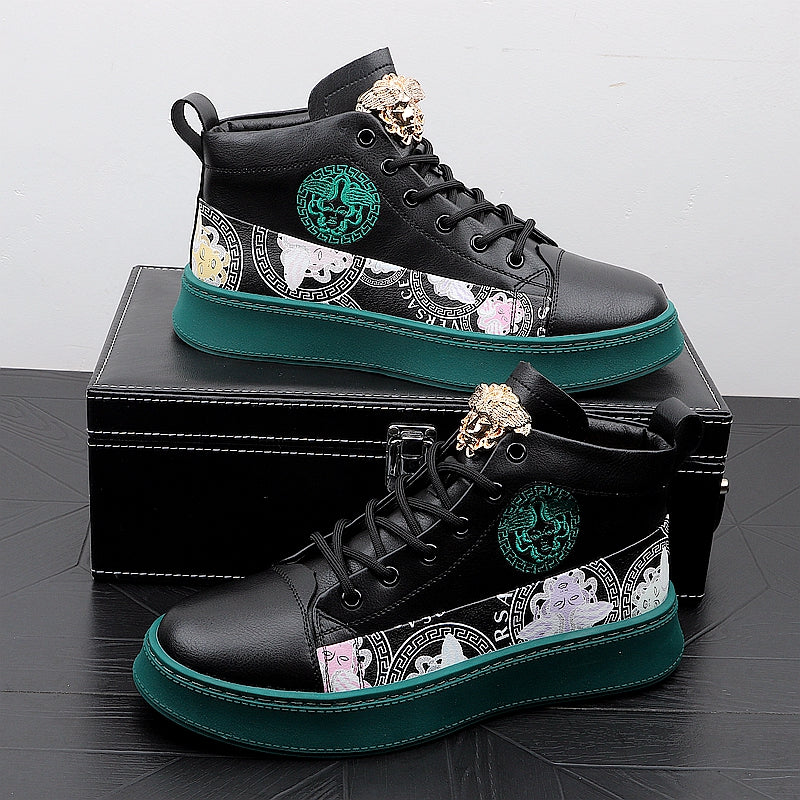 Chaussures de tableau d'impression polyvalentes de mode homme