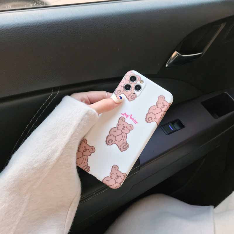 Cas de téléphone portable de mode simple ours