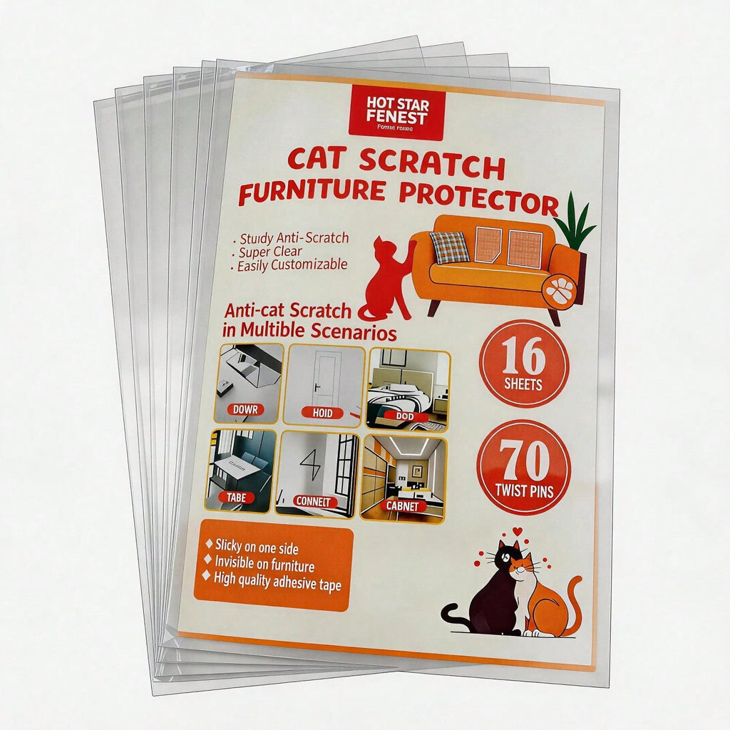 Ensemble de protecteurs de meubles de chat Scratch 16 feuilles claires