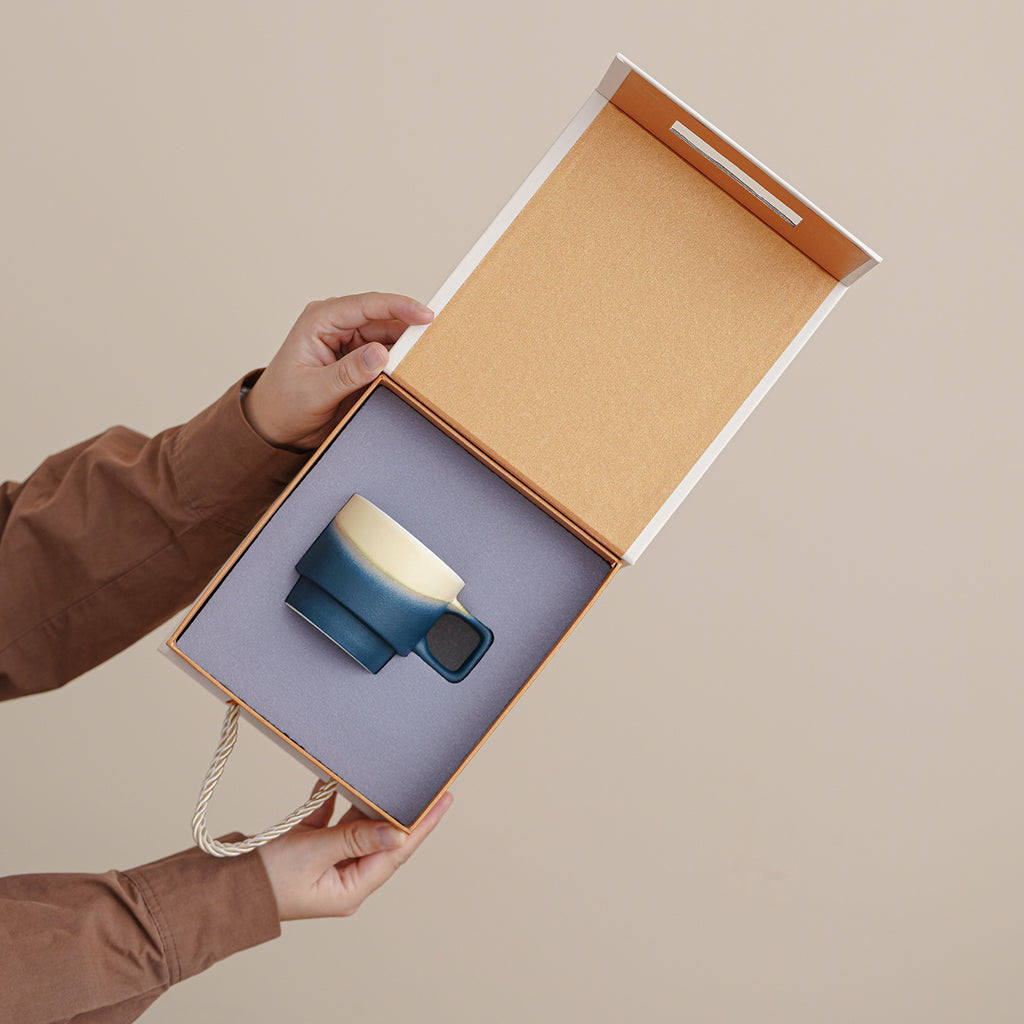 Set de boîte-cadeau de tasse à café en céramique