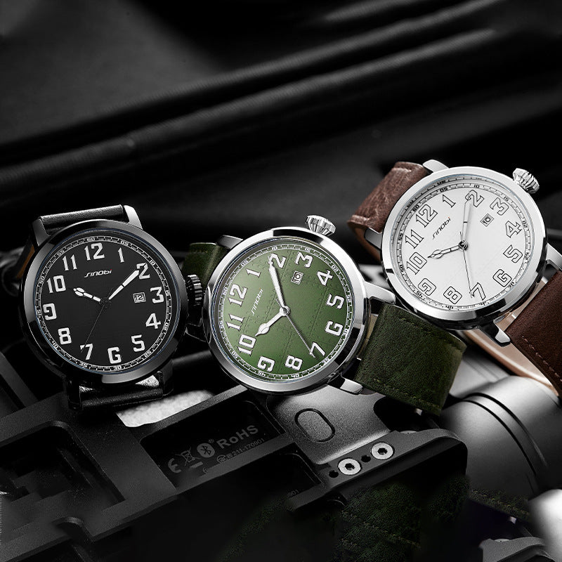 Montre de mode pour hommes Montre de quartz imperméable lumineuse