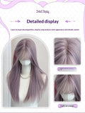 Wig gris-purple pour les femmes Pleine Tête d'oeuvre Internet célèbre