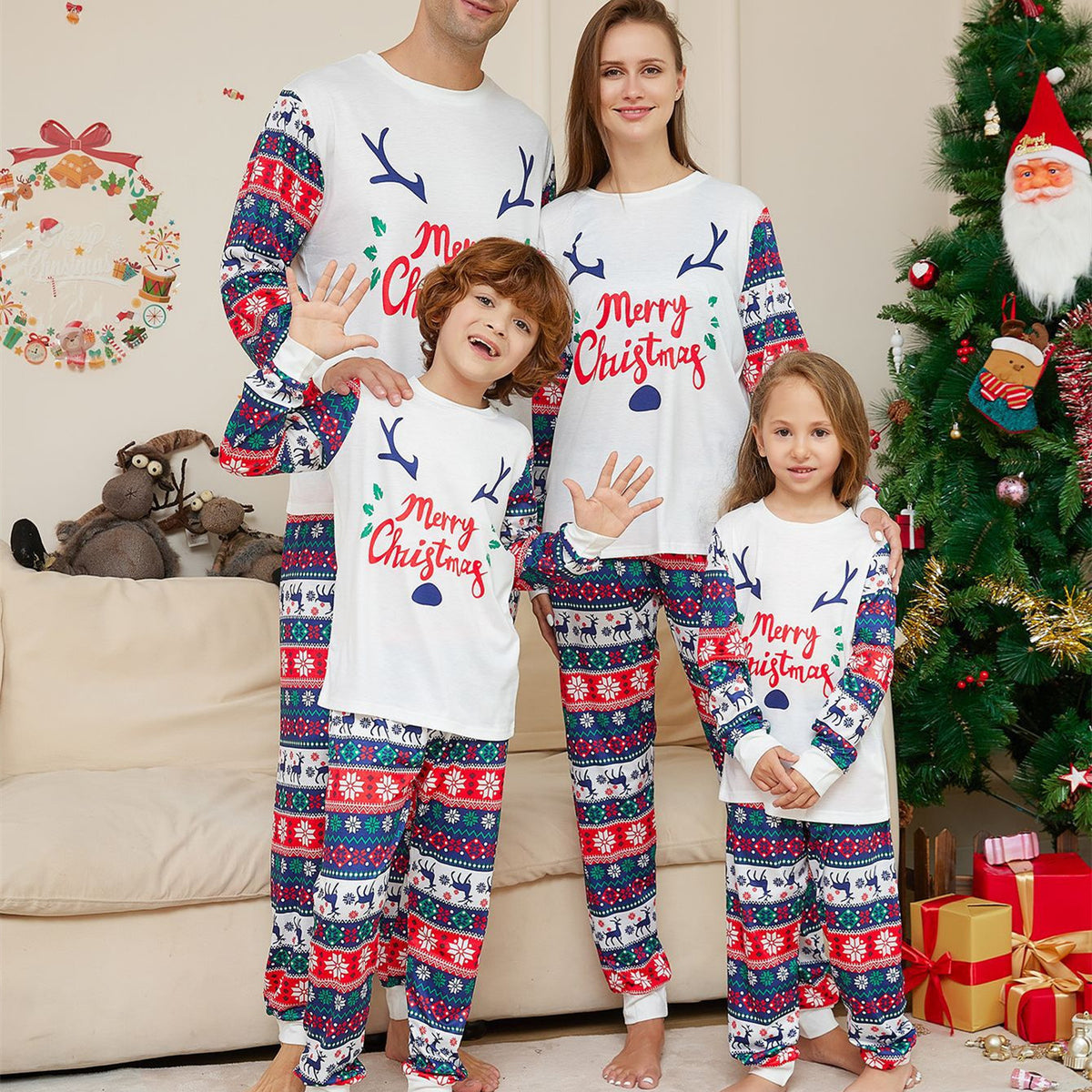 Accueil Porter des Antlers Imprimé Pyjamas costume
