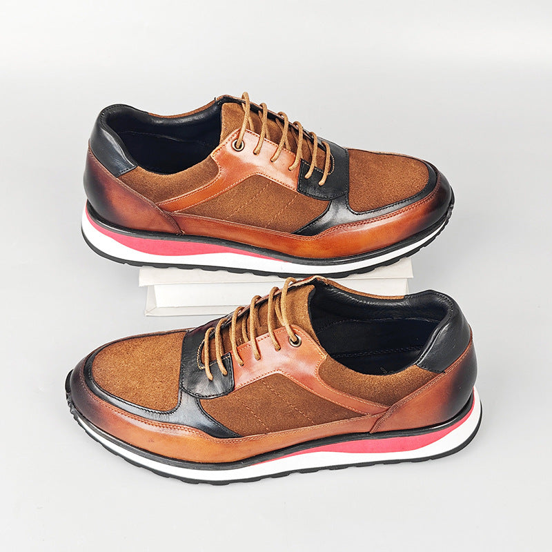 Chaussures en cuir britannique casual style rétro