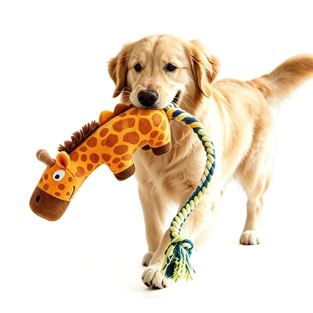 Fun Knotty Crocodile Dog Chew Jouet pour jouer interactif Coton corde et squeaky Plush