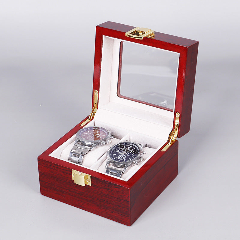 Montres de peinture au four Vernis Montres Display Boîte en bois