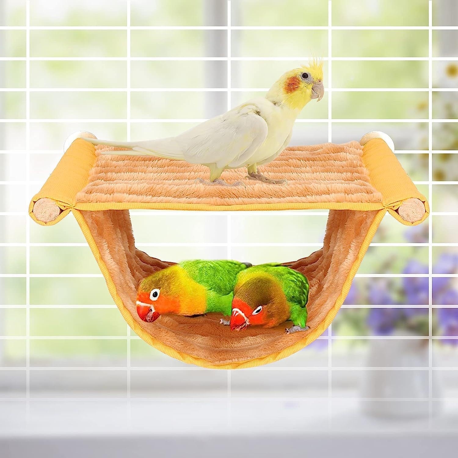 Parrot Pet hamster nid chaud Hammock amovible et lavable hamock fenêtre sill multi-colo