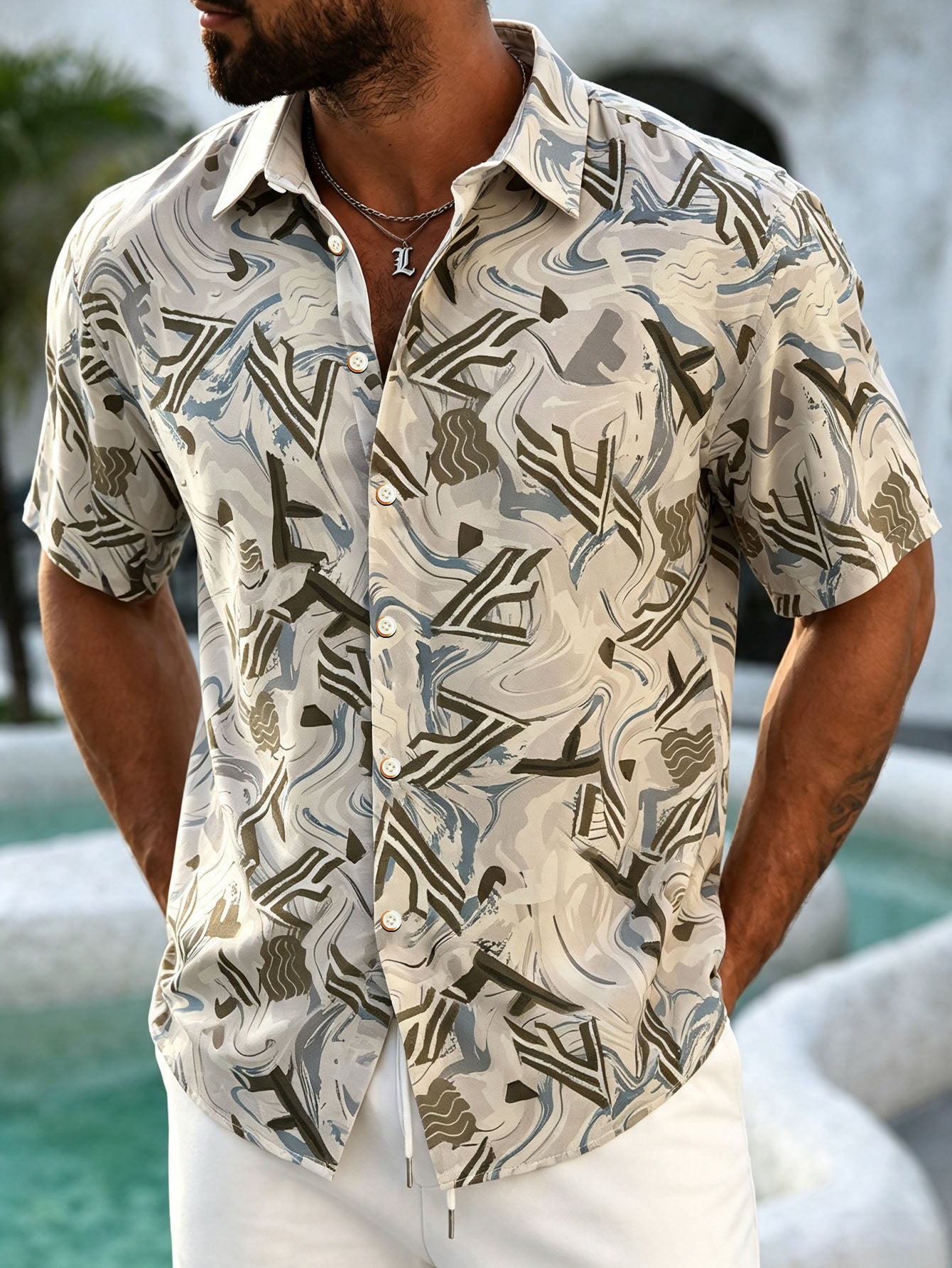 Chemise Hawaïenne Homme imprimé coloré pour les vacances