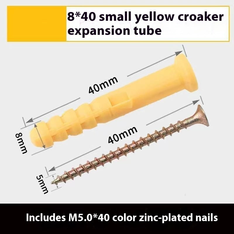 Little Yellow Croaker Tube d'expansion en plastique Bolts Nylon
