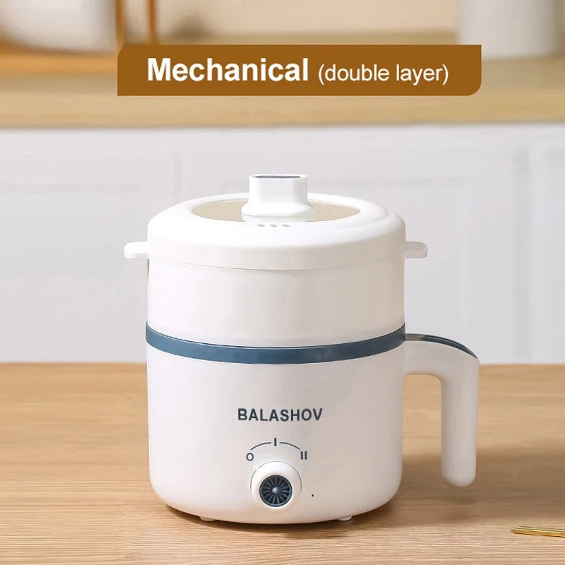 600W Électrique Mini Cuisinière de riz 1.7L Portable Non Stick vapeur mécanique