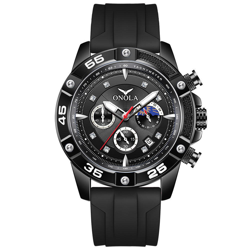 Mode Casual Style Multifonctionnel Quartz Waterproof Tape Watch