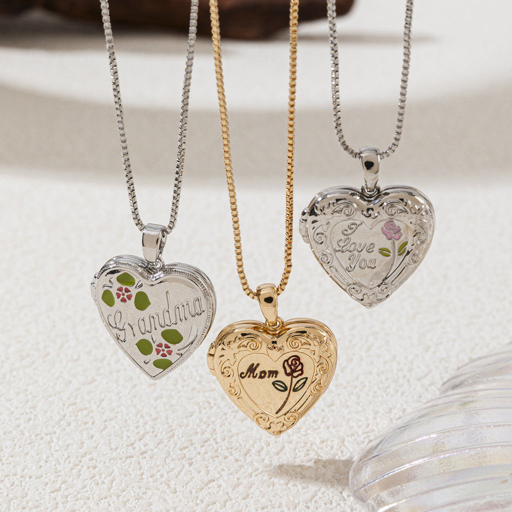 Collier de boîte à photos rétro multi-style
