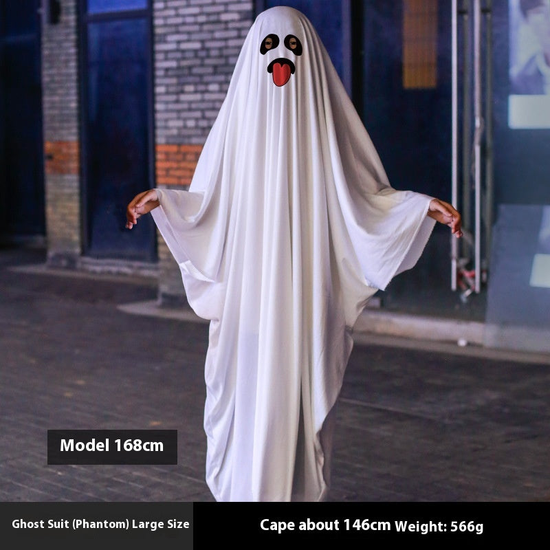Costume blanc de fête d'Halloween Ghost Cloak Robe