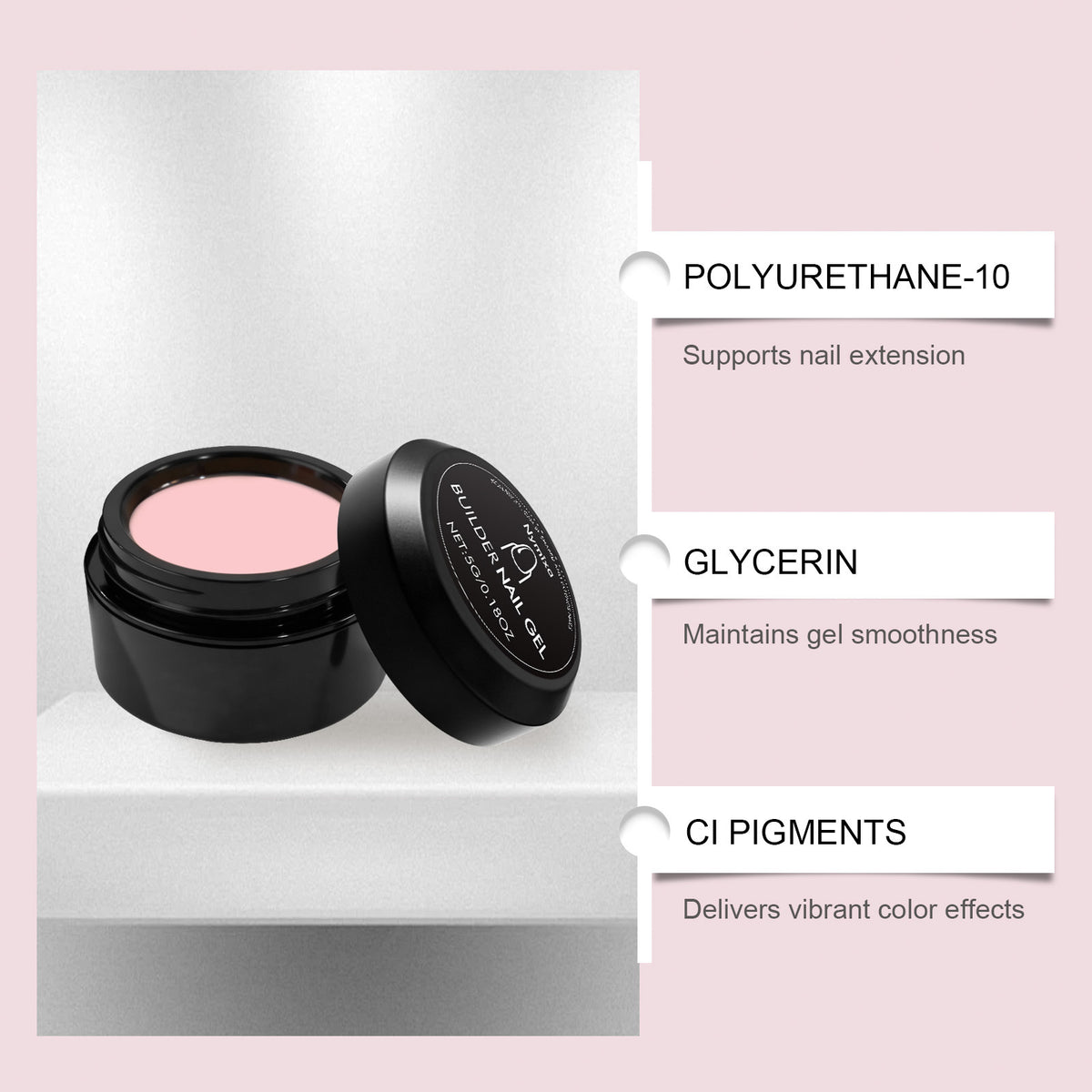 Gel d'extension de ongles antiadhésif