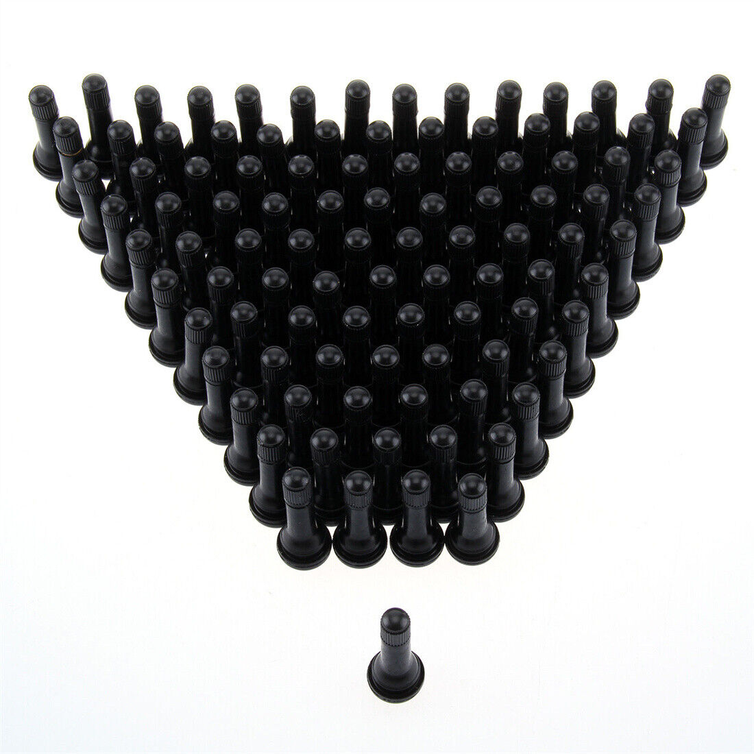 1 00 Pcs TR414 Caoutchouc Tubeless Roue Valves Universel Noir