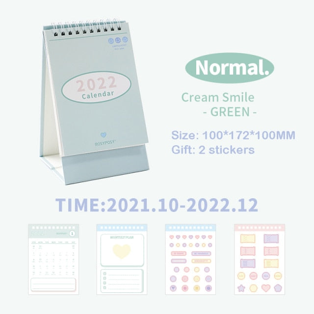 Cream Desk bureau d'apprentissage bobine année calendrier de base bureau