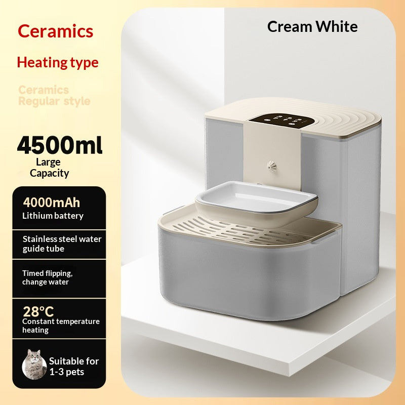 Fontaine d'eau pour animaux de compagnie thermostatique avec fonction d'inclinaison automatique Fl