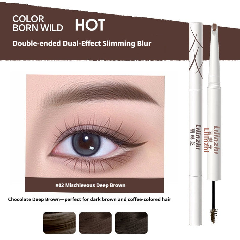 Crayon à sourcils 3D à double extrémité pour un look Wispy naturel et bien défini