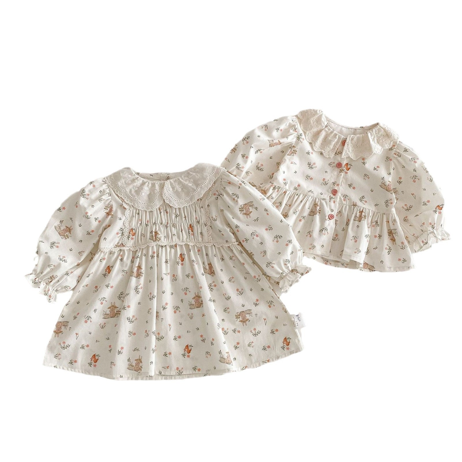 Bébé Saison Coréen Style Lapin Robe de Princesse Florale