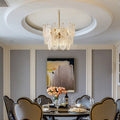 Luxury Lusury Glass Chandelier Metal and Glass Flush-mount Pendentif luminaire