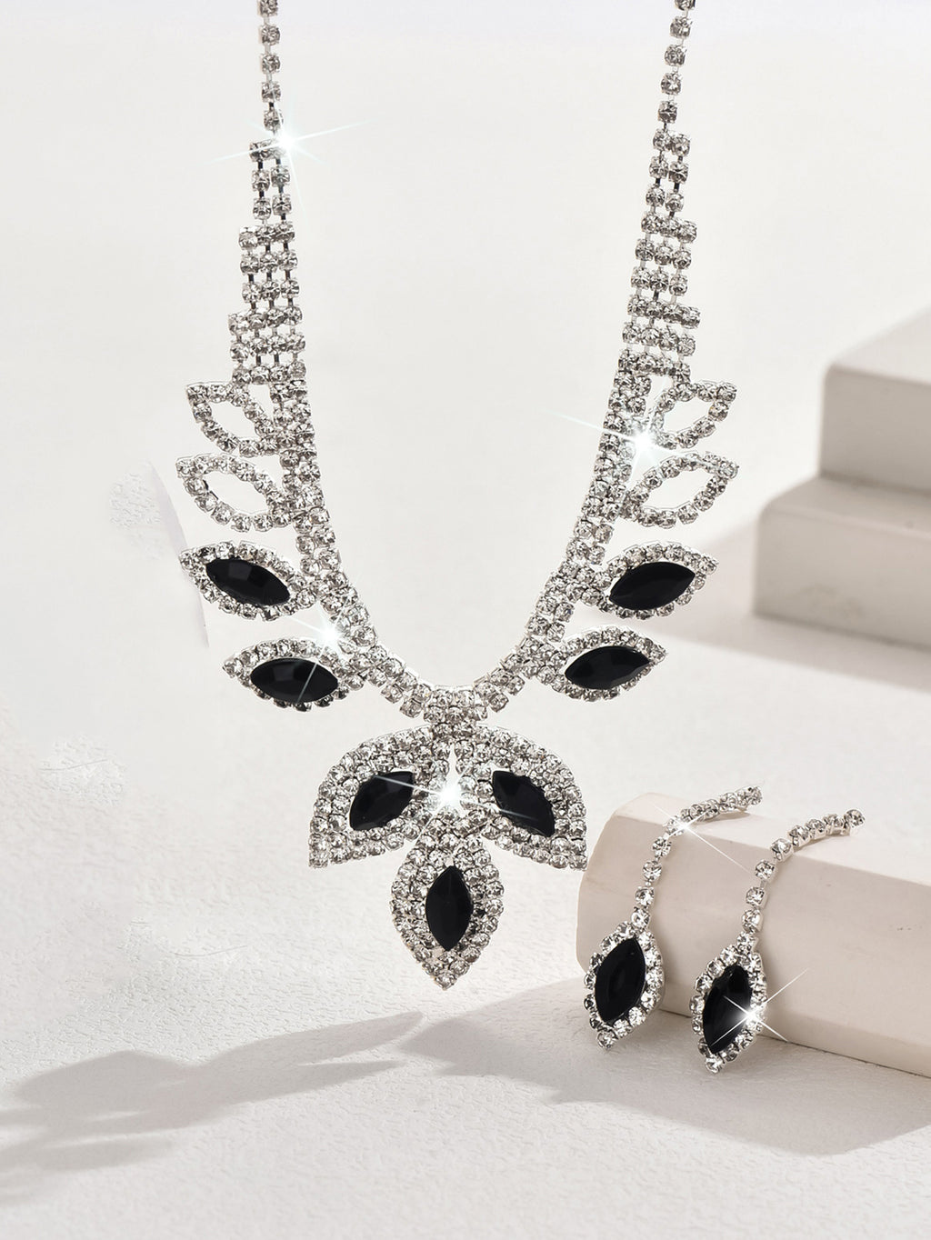 Ensemble de bijoux pour femmes Marquise-Tone CZ 3Pcs