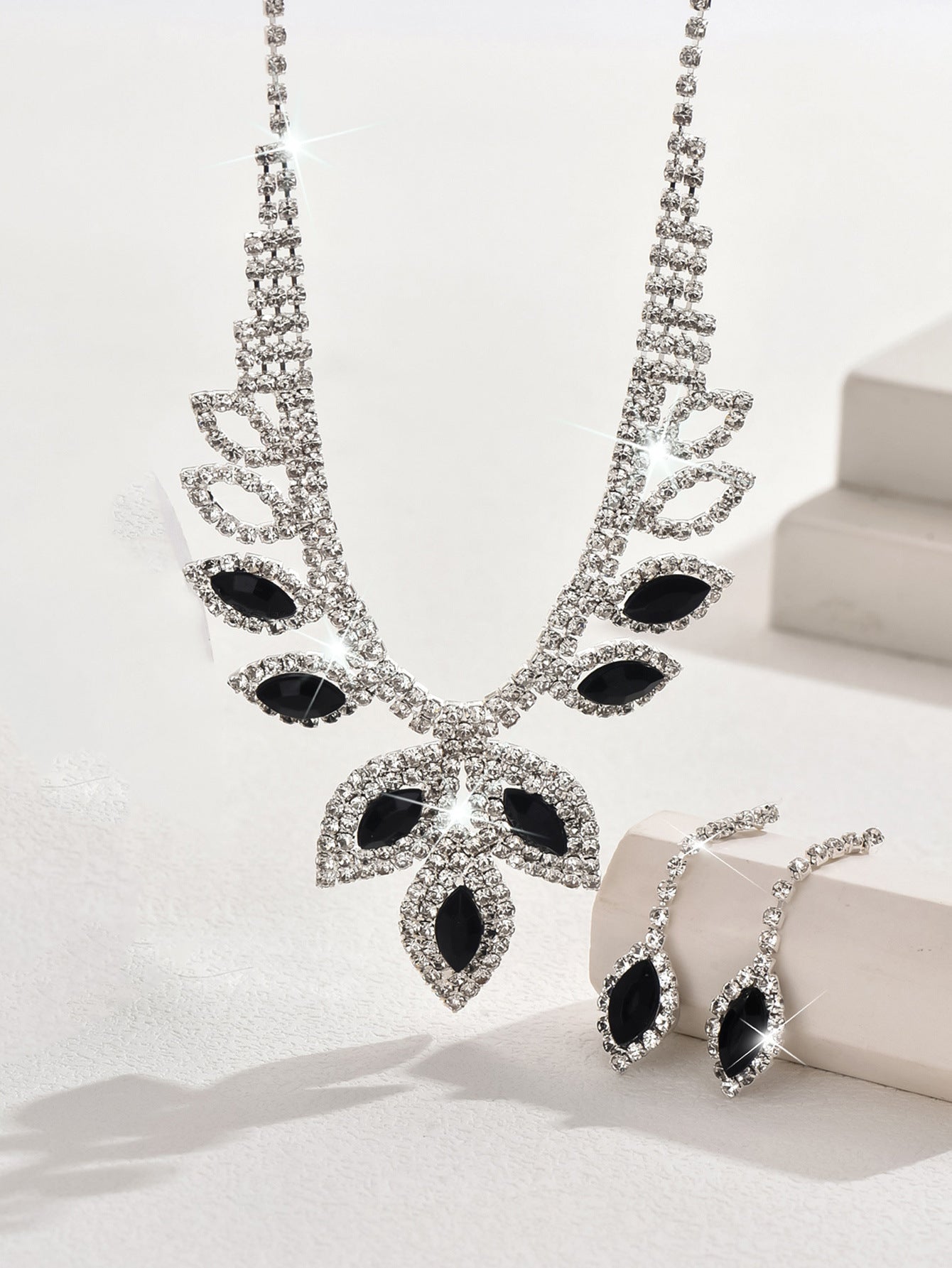 Ensemble de bijoux pour femmes Marquise-Tone CZ 3Pcs