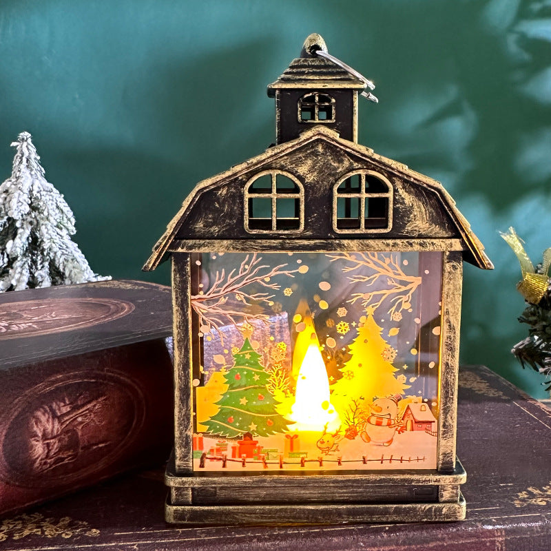 Décorations de Noël Rétro Satchel Night Light Ornements de Noël Arbre suspendu Vent