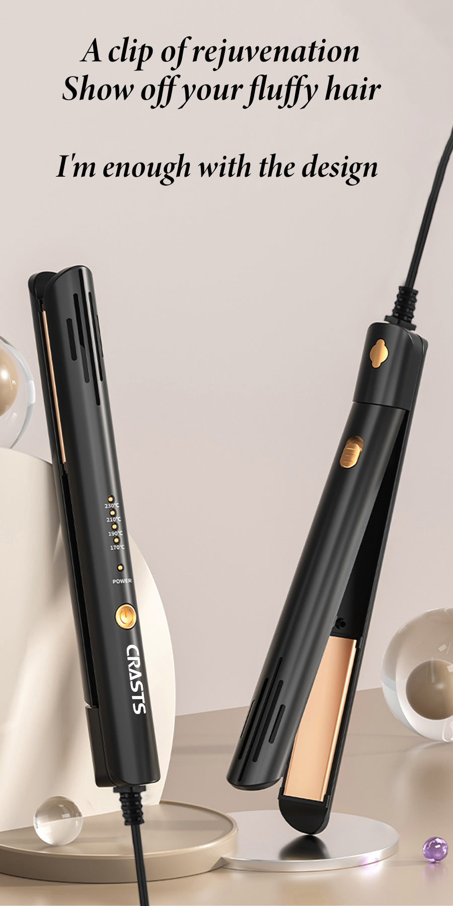 Redresseur et Curling Irondual-usage pour le redressage ou le curling cheveux