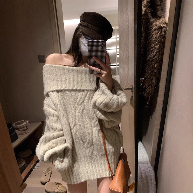 Haut en mailles de vison doux et moelleux