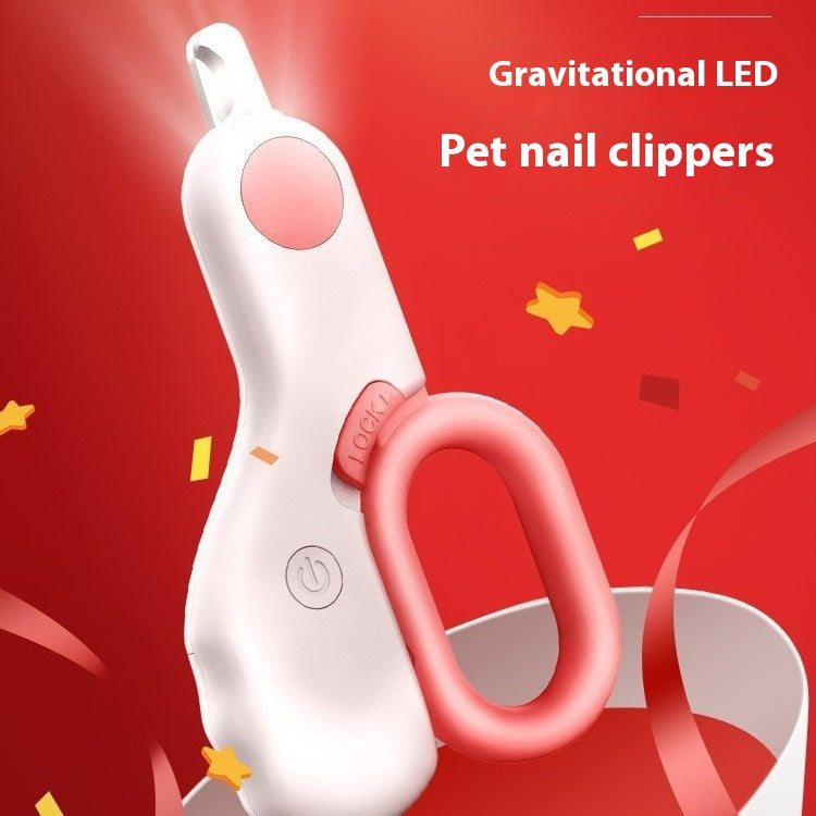 Ciseaux d'ongle de chat d'économie de travail LED Pet