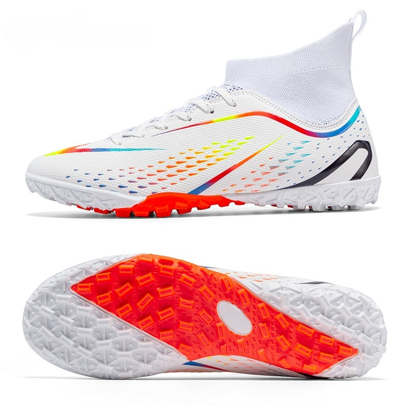 Chaussures de football pour enfants TF Broken Nail High-top Respirant