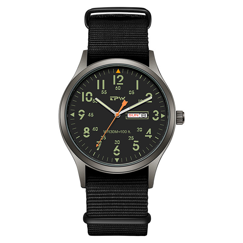 Montre homme en nylon tricoté occasionnel