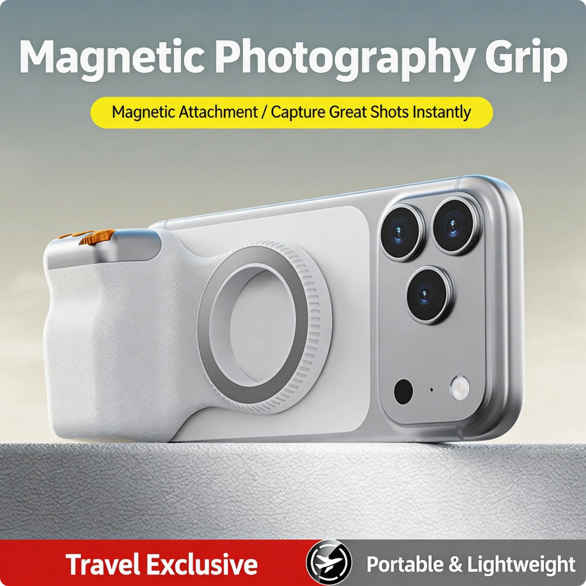 Magnetic Camera Grip Stabilizer with Wireless Remote