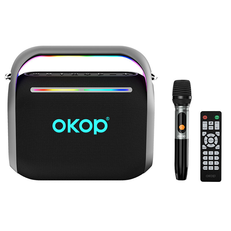 KP-8003 Party Bluetooth Speaker Outdoor RGB Éclairage ambiant Microphone et longue batterie L
