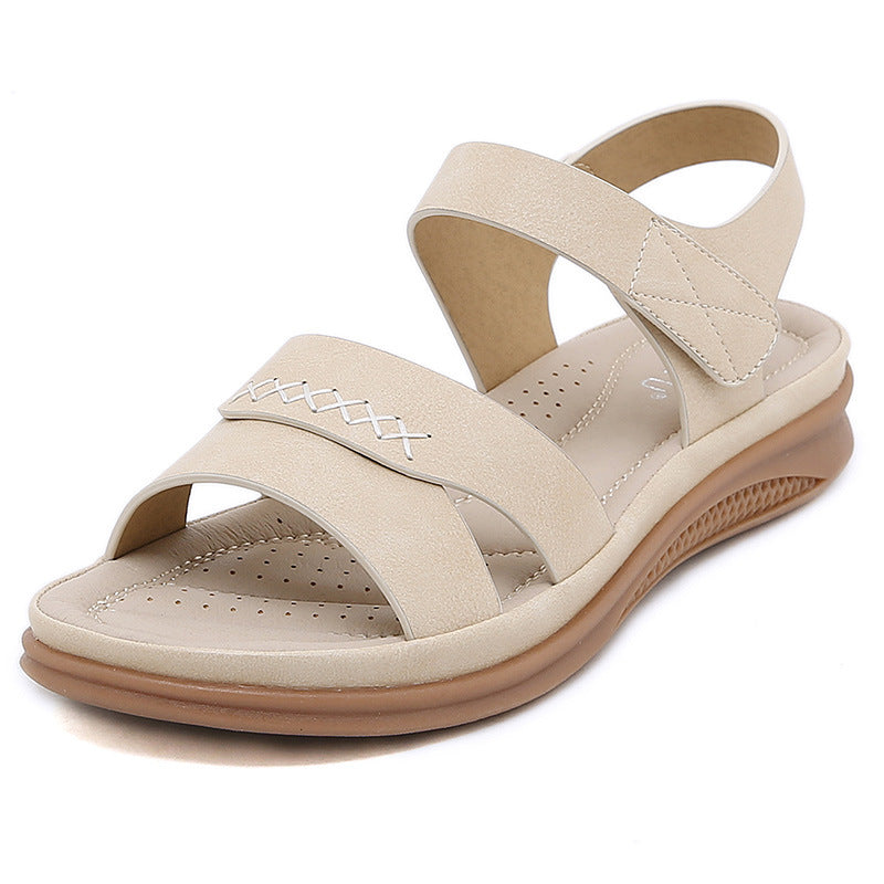 Sandales casual, léger Plus-size Retro Wedge pour le confort