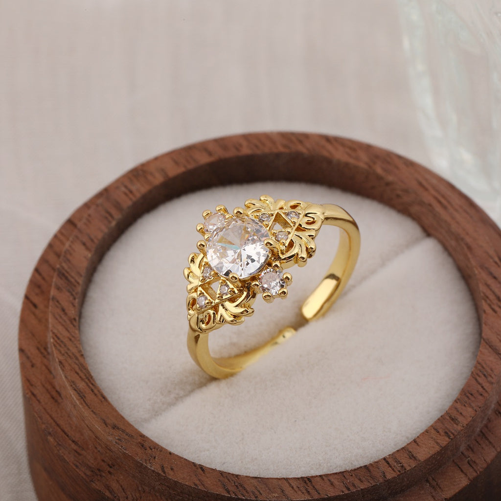 European And American Hot-Selling Fashionable and Unique Water Drop Zircon Anneaux pour femmes